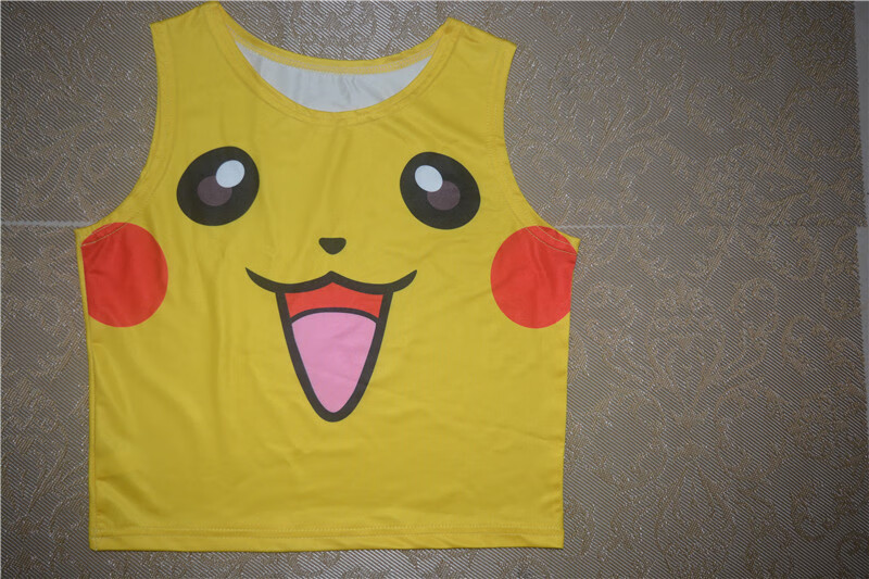 舒适韩式衣服口袋妖怪胖丁皮卡丘露脐性感无袖小背心t恤 杰尼龟背心