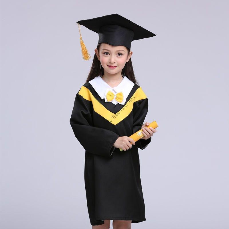 漫佩 博士服幼儿园毕业礼服小学生毕业照学士服舞蹈服演出服装男女