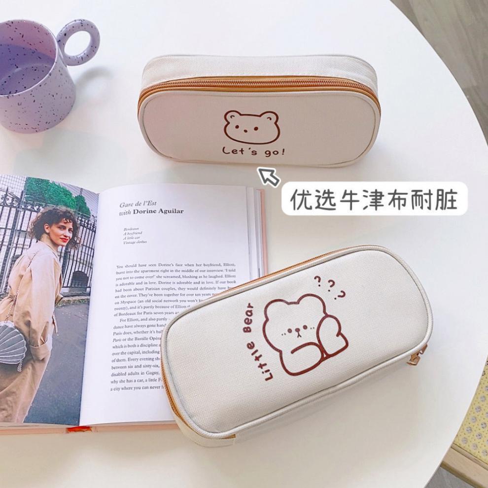 仓梵笔袋ins风高颜值学生大容量简约小众耐脏潮流文具袋笔袋小熊以上