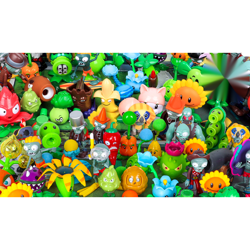 万代六一儿童节礼物【单个装】植物僵尸大战玩具全套豌豆机枪射手小