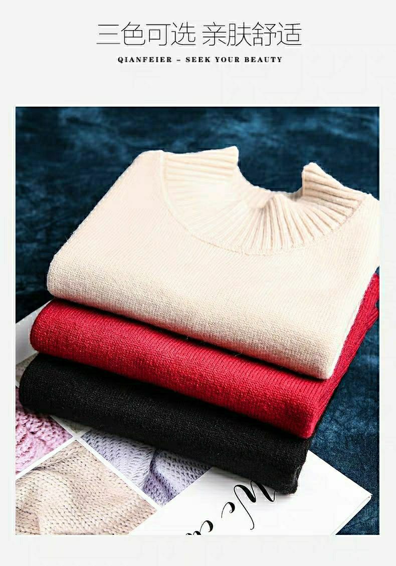 假高领女秋冬季假领子女毛衣针织套头假高领假衣领毛线围脖装饰披肩