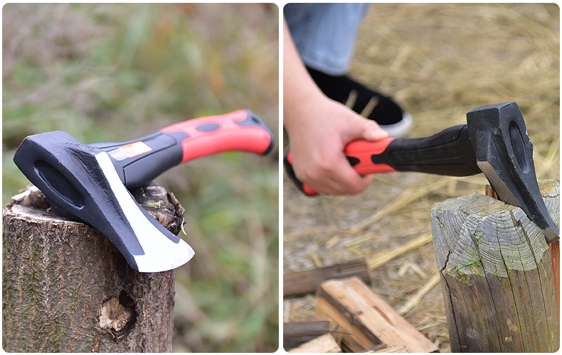大号户外斧子精钢一体劈柴神器家用农村树木工专用劈木头工具斧 tpr十