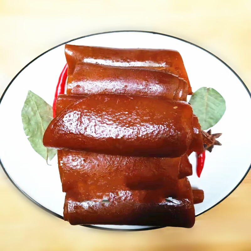 卤猪皮卷熟食即食肉皮卷香卤网红吃播同款卤猪皮400g 猪皮卷400g 卷