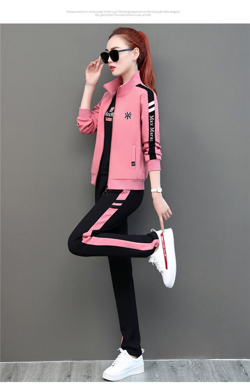 紅色 xl(建議115-125斤) 品牌: xzoo 商品名稱:休閒運動服套裝女2020