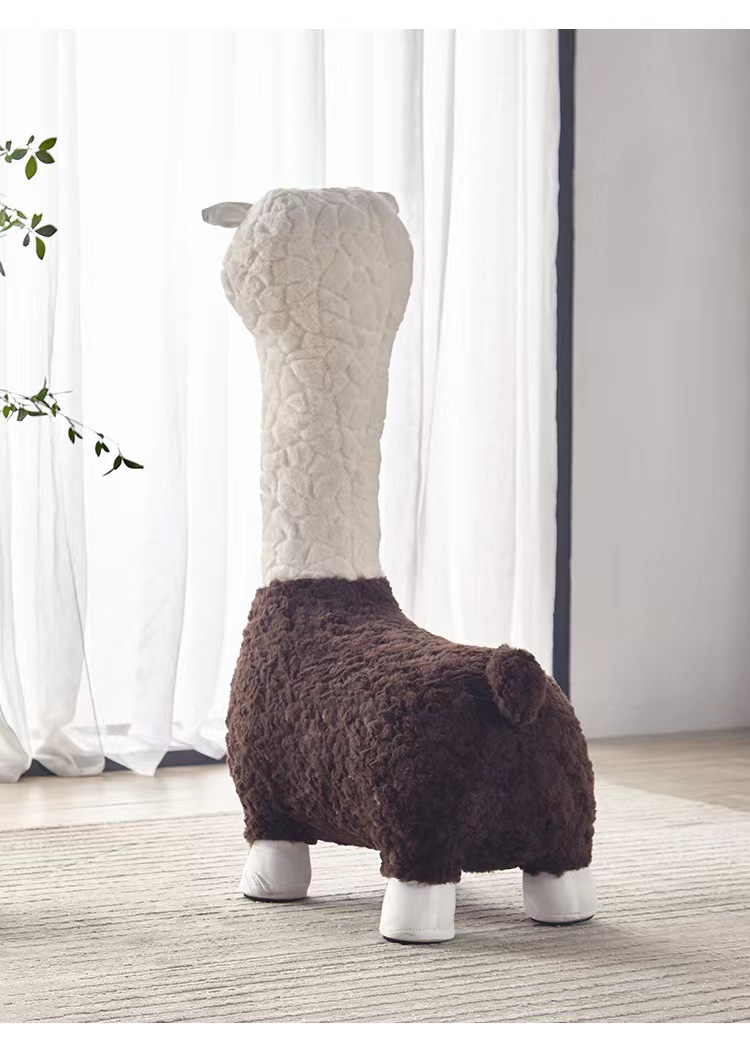 动物沙发北欧羊驼椅创意椅子客厅动物坐凳子个性沙发卡通造型动物座椅