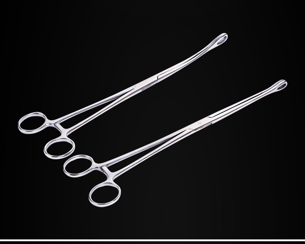 双鹿 不锈钢海绵钳海棉钳夹子拔火罐夹卵圆钳 25cm直头【图片 价格 品