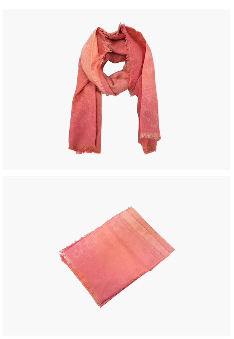 coach/蔻驰 女士潮流围巾丝巾 橙红色 other【图片 价格 品牌 报价】