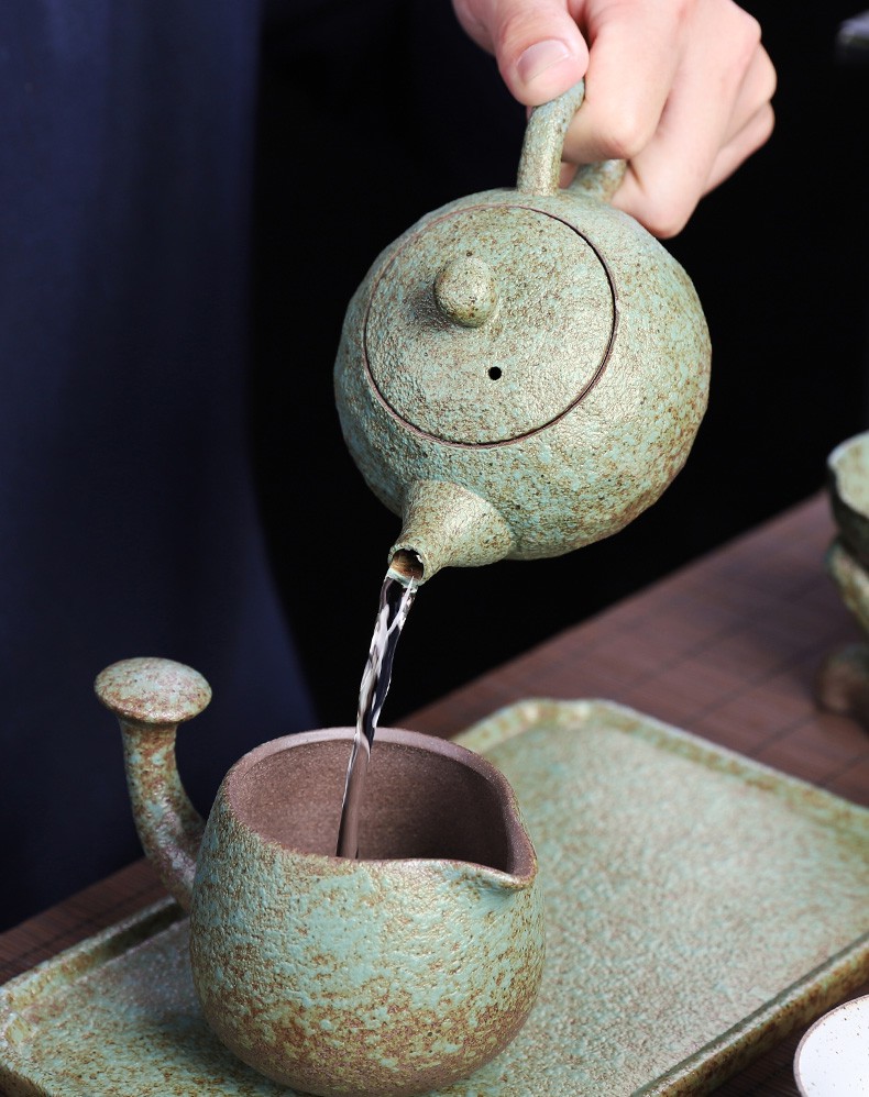日式粗陶复古小茶壶陶瓷茶具泡茶器功夫茶单壶单个一人用小号家用 粗