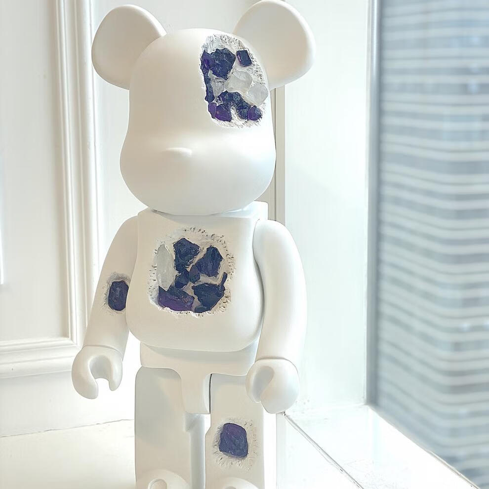 暴力熊手摆件高颜值 侵蚀水晶暴力熊大摆件积木熊潮玩公仔手客厅装饰