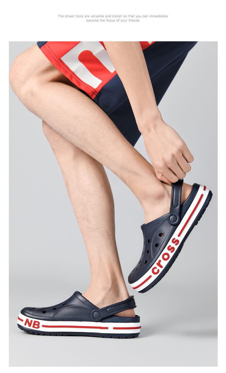 cross洞洞鞋旗舰官方店外穿户外运动凉拖鞋男夏季开车防滑男士厚底