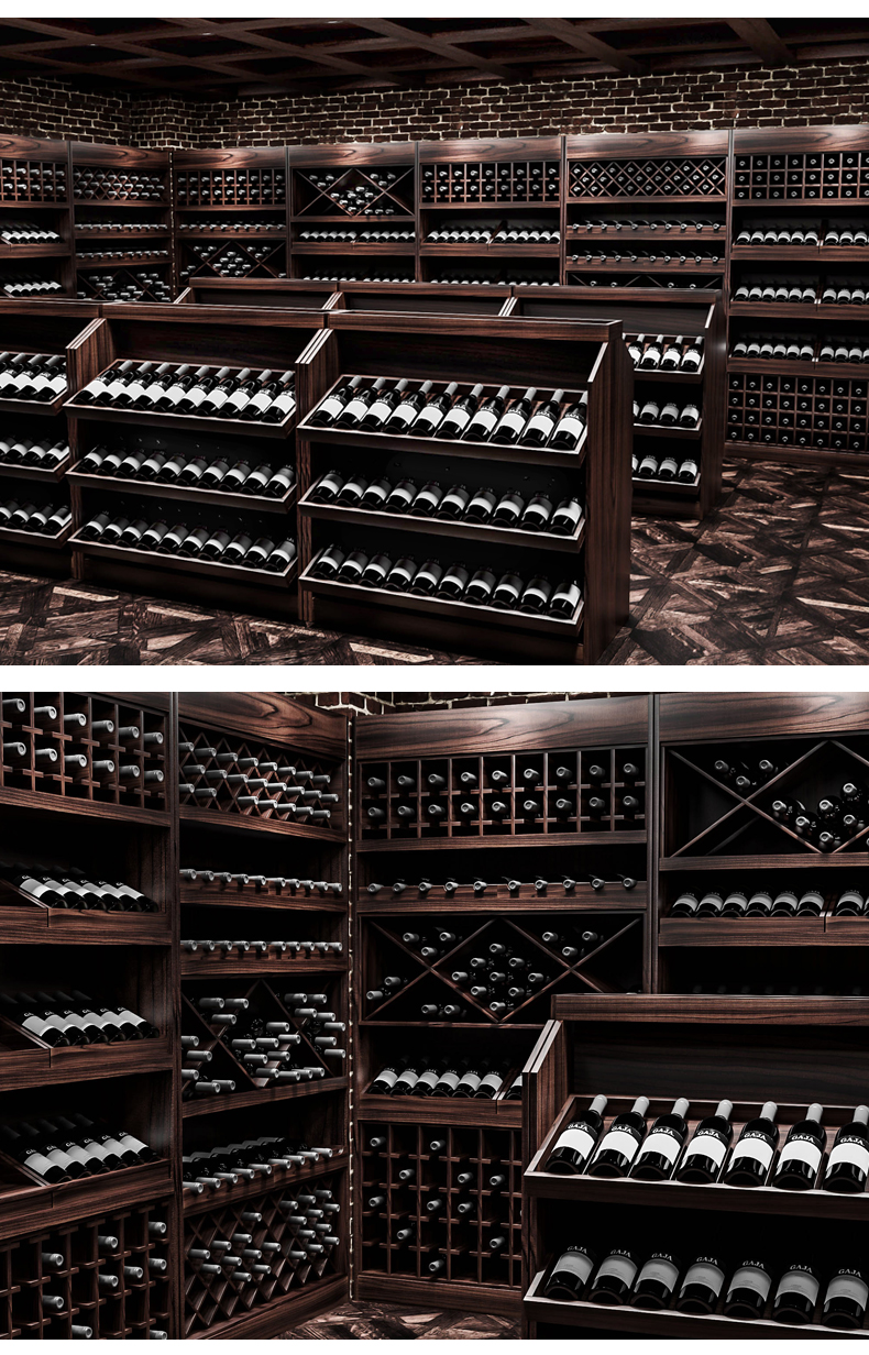 【优选好货】红酒柜木质红酒展示柜陈列柜酒庄酒窖货柜酒柜精品红酒