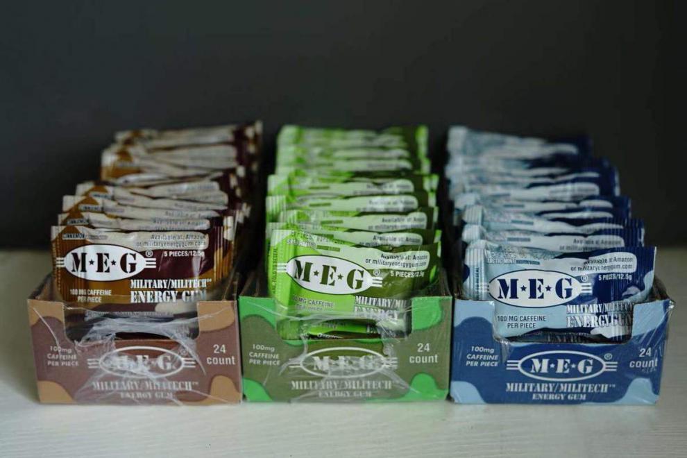 meg军事口香糖美国militaryenergy军事级咖啡因口香糖多规格10片绿剑