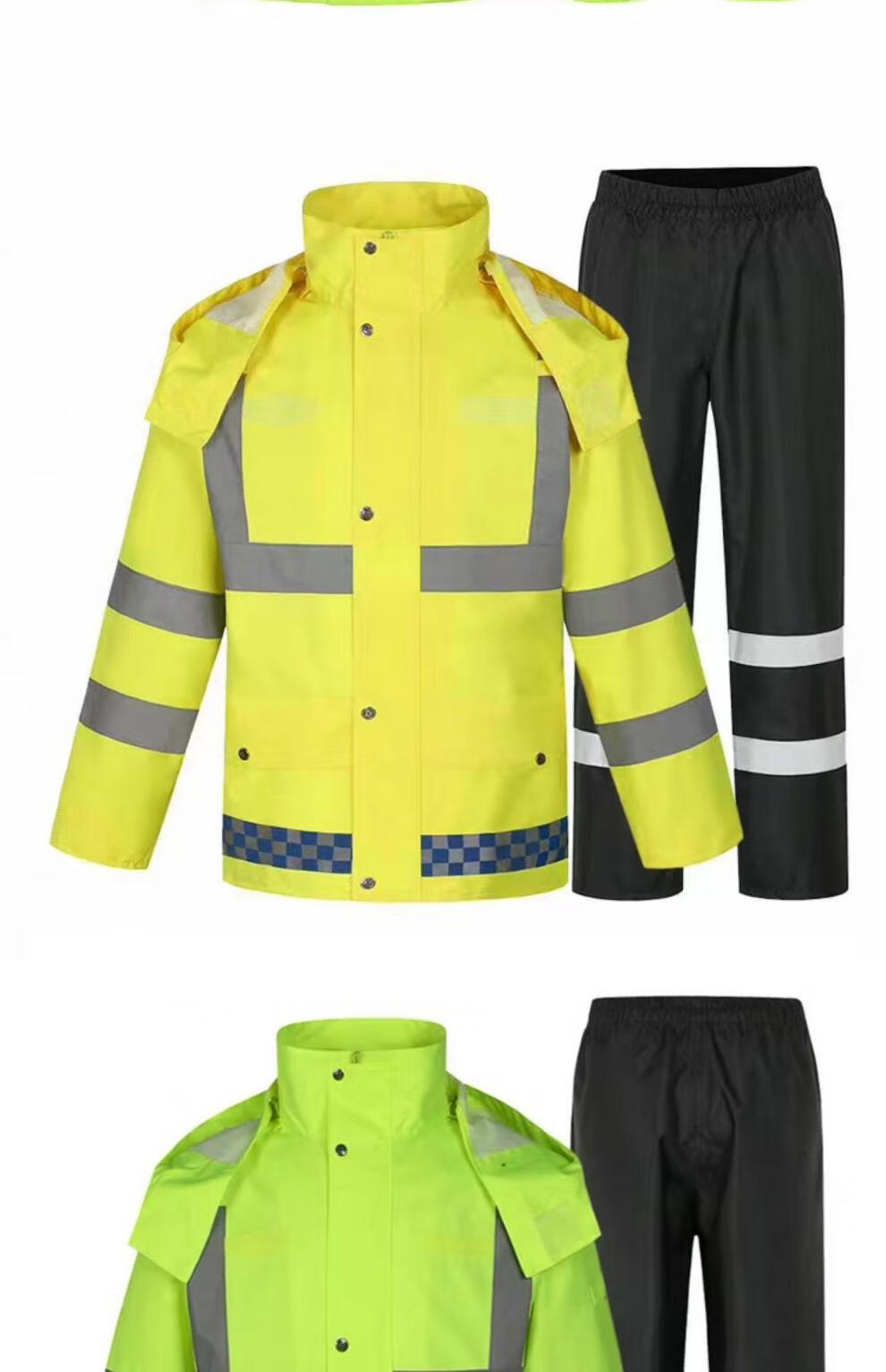 通勤雨服 新款反光雨衣交通执勤防汛抢险救援户外保安值勤巡逻路政