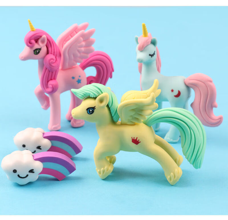 可拆装小马宝莉橡皮擦玩具小学生可爱女孩儿童节幼儿园礼物奖品像皮擦