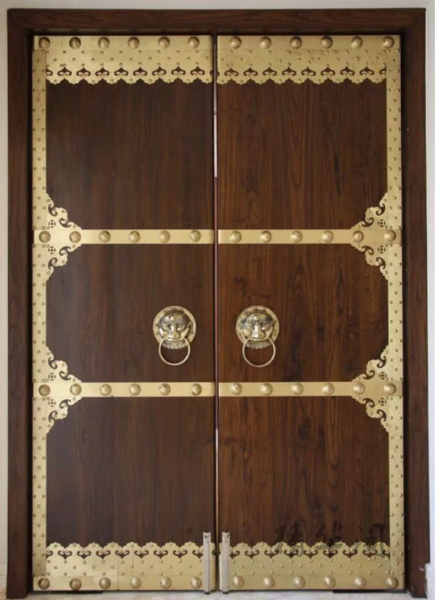 仿古实木大门铜泡钉大门铜钉装饰钉纯铜泡钉鼓钉圆头钉大门蘑菇钉2cm