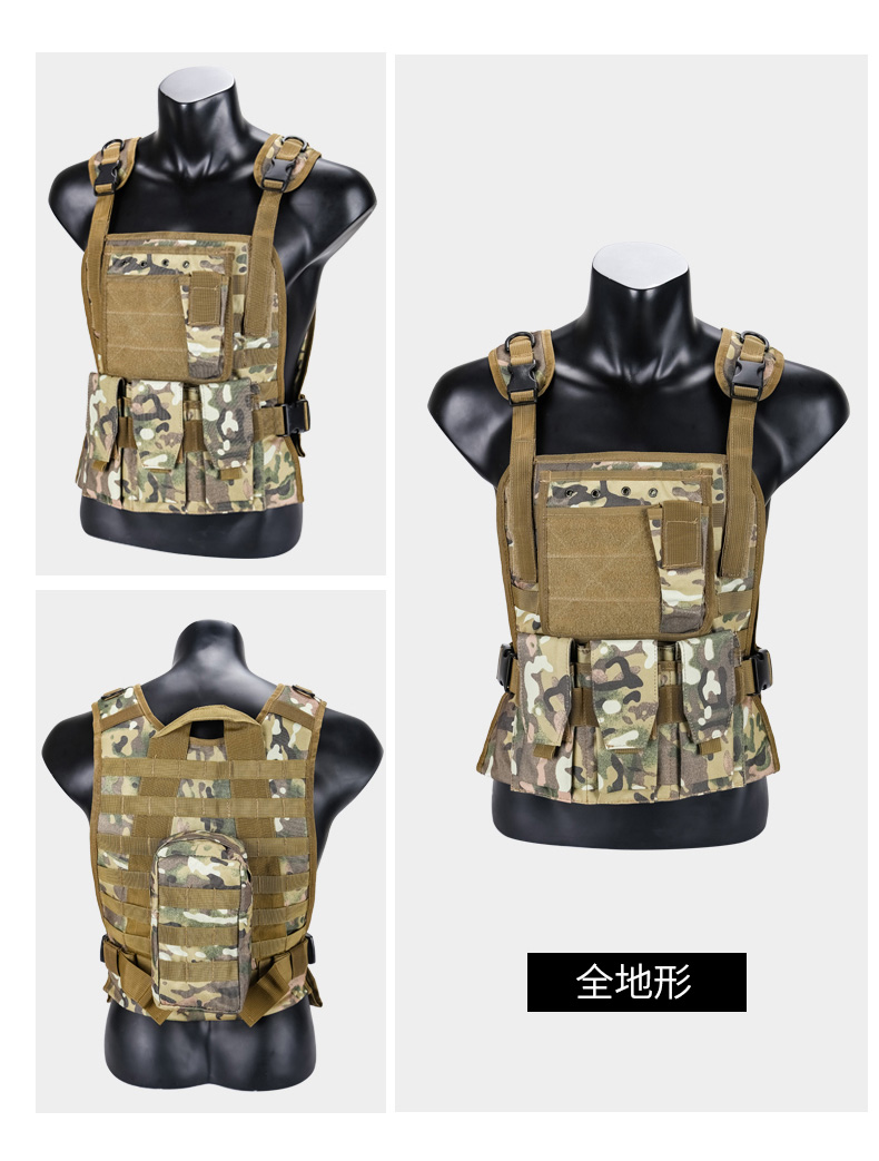 战术背心多功能胸挂轻量化作战马甲三级甲真人cs装备防弹衣快拆绿色2