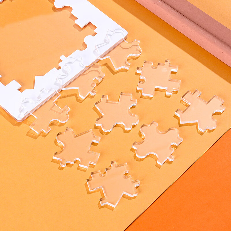 玲珑拼图巧版燃烧吧大脑同款puzzle比赛道具儿童玩具男孩拼板 透明