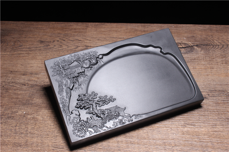 坤洛(kunluo) 安徽砚台老坑歙砚天然原石刻磨墨条书法专用毛笔墨砚