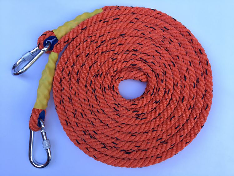 户外安全绳高空作业绳登山攀岩绳耐磨尼龙保险绳子 1米配双钩