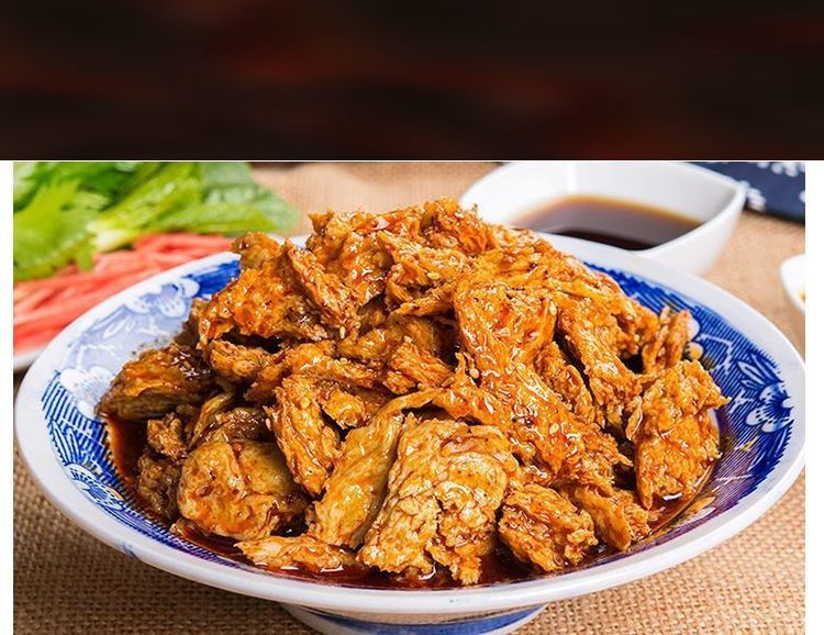 面筋陕西岐正香擀面皮香辣面筋方便速食宝鸡岐山真空包装5份 面筋300g