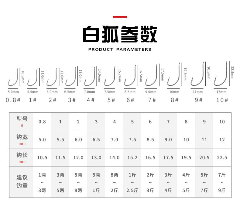 日本秋田狐有倒刺新型不跑鱼的鱼钩散装细条鲫鱼钩定制 进口秋田狐