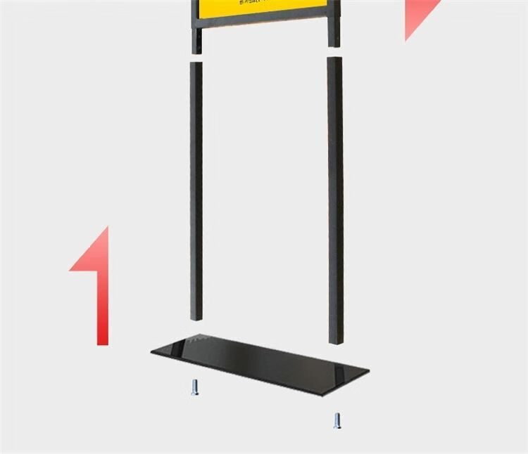 广告牌立牌展示架海报架立式水牌制作定制落地板支架展架 65*90单杆