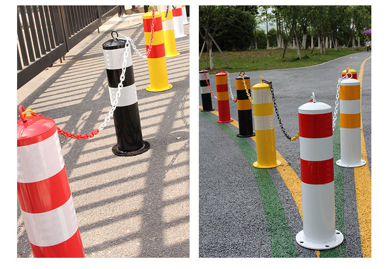加厚钢管警示柱防撞柱道路防护停车桩固定路桩分道隔离墩地桩路障加厚