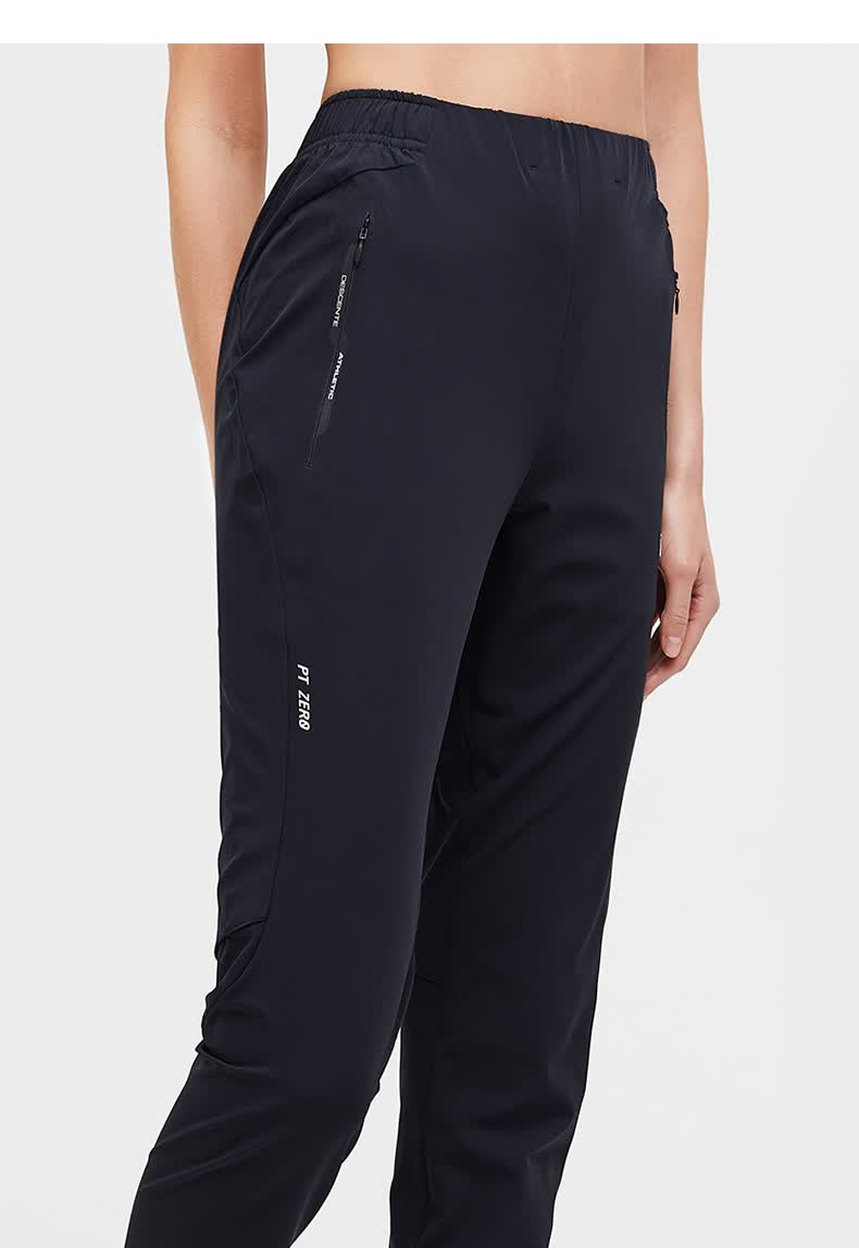 descente迪桑特 womens line 女子梭织运动长裤 d0232tpt34 黑色-bk l