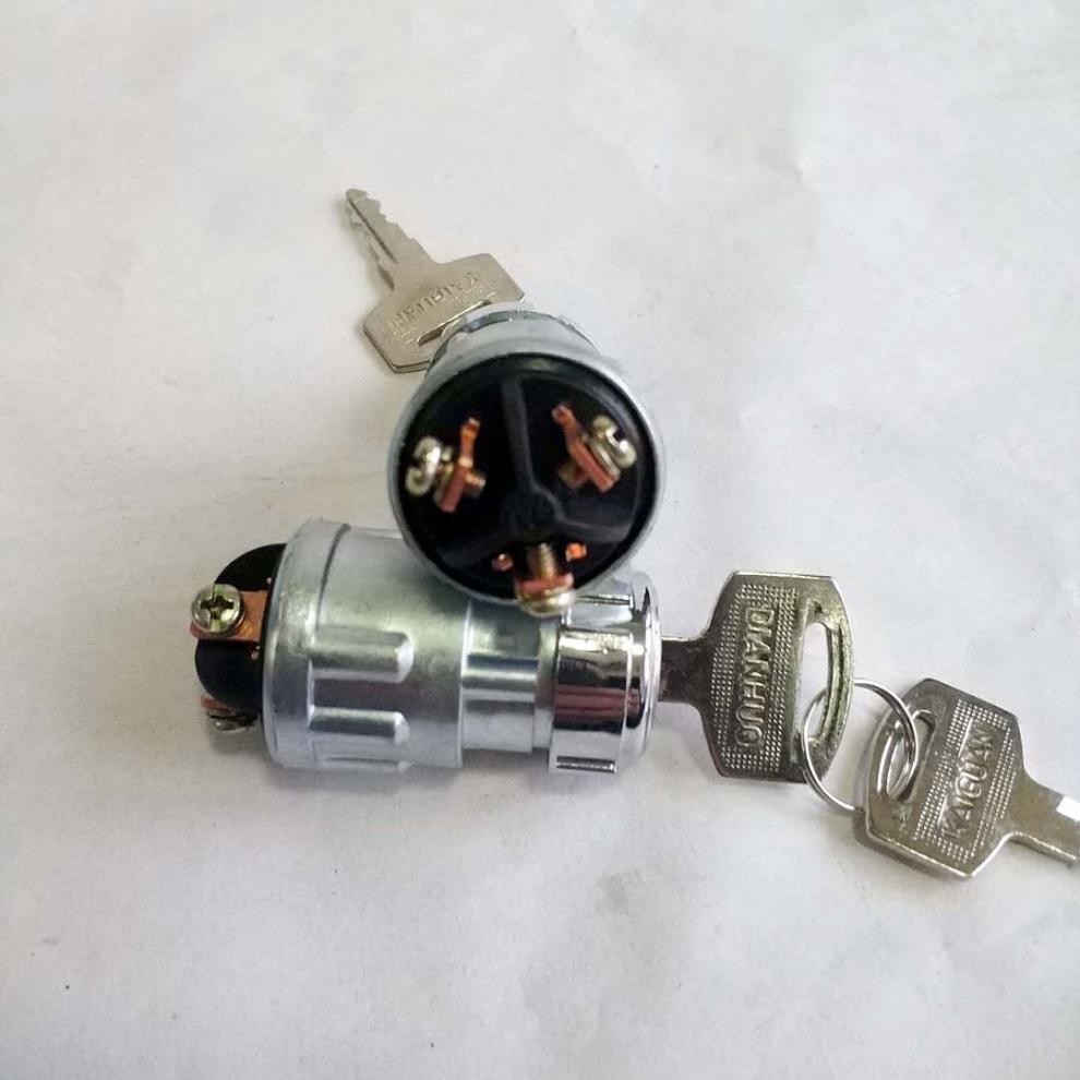 汽车叉车货车农用车点火开关jk423-404启动纯铜脚点火锁带钥匙 423