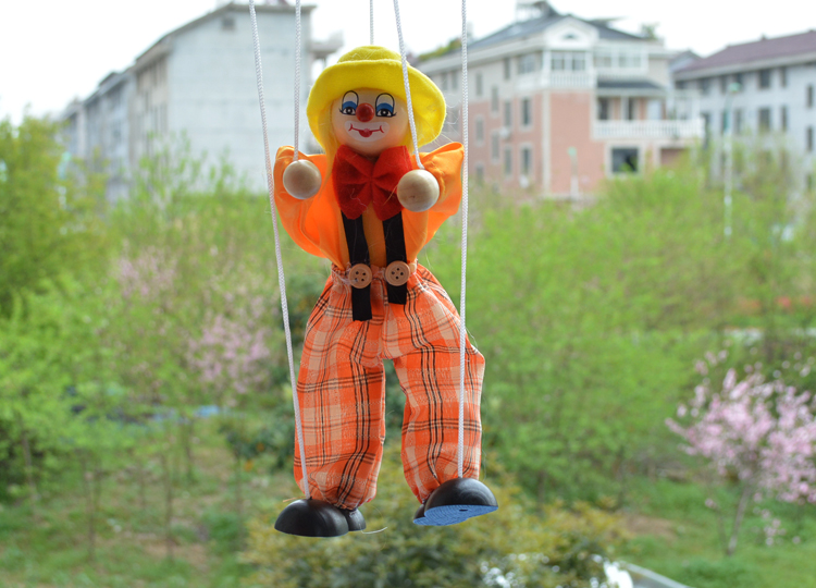 木偶娃娃提线木偶 海盗拉线人偶小丑木吊线匹诺曹玩偶幼儿园道具儿童