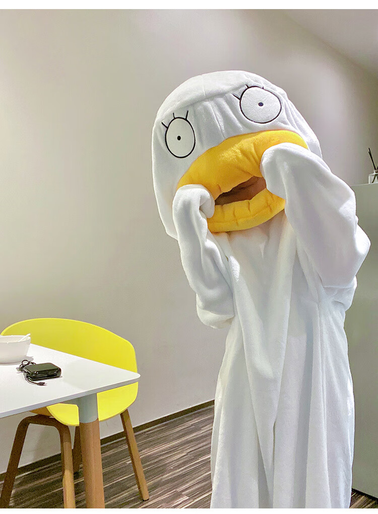 yinglun伊丽莎白睡衣冬季鸭子连体睡衣搞怪睡袋男女同款可爱卡通情侣