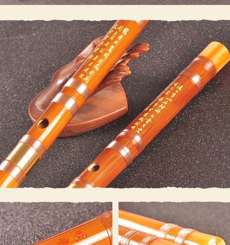 溜溜笛明贵笛子初学成人儿童入门横笛两节f调小g调精制竹笛古风乐器单