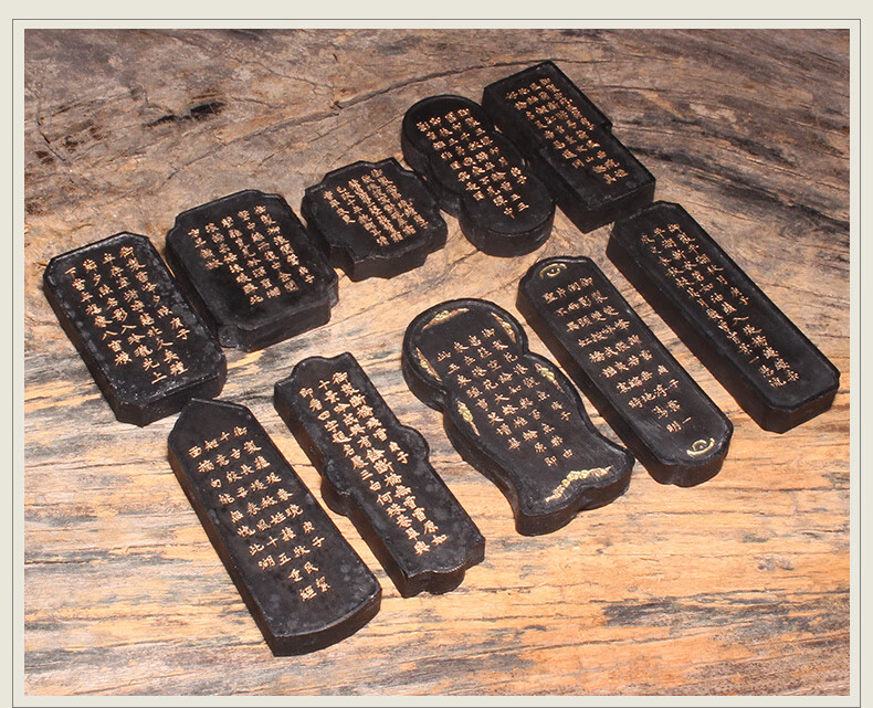 文之宝精美风景徽墨徽州歙县制作墨条文房四宝西湖十景套装墨条老胡开