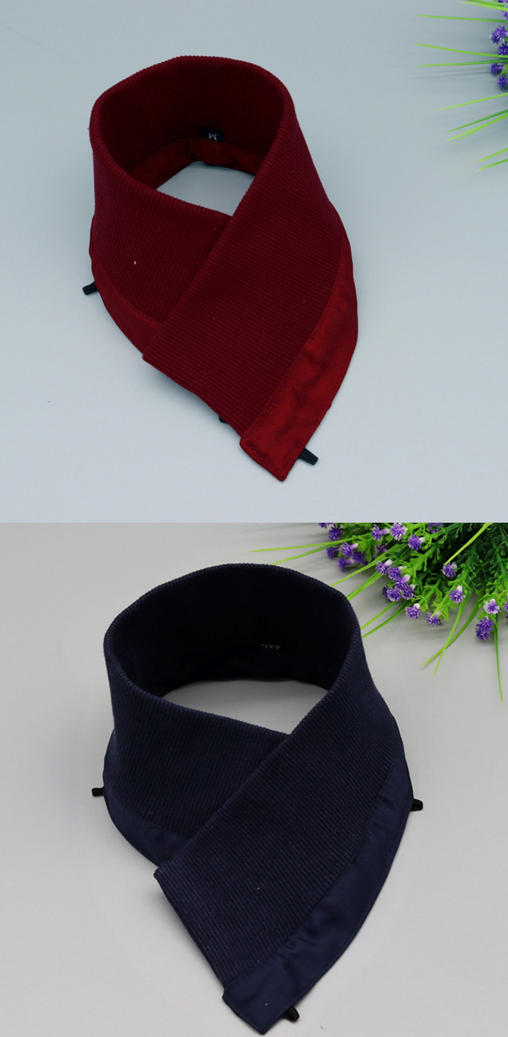 羽绒服领子保护套假领子冬通用衣服棉针织螺纹套头护领外套可拆洗防脏