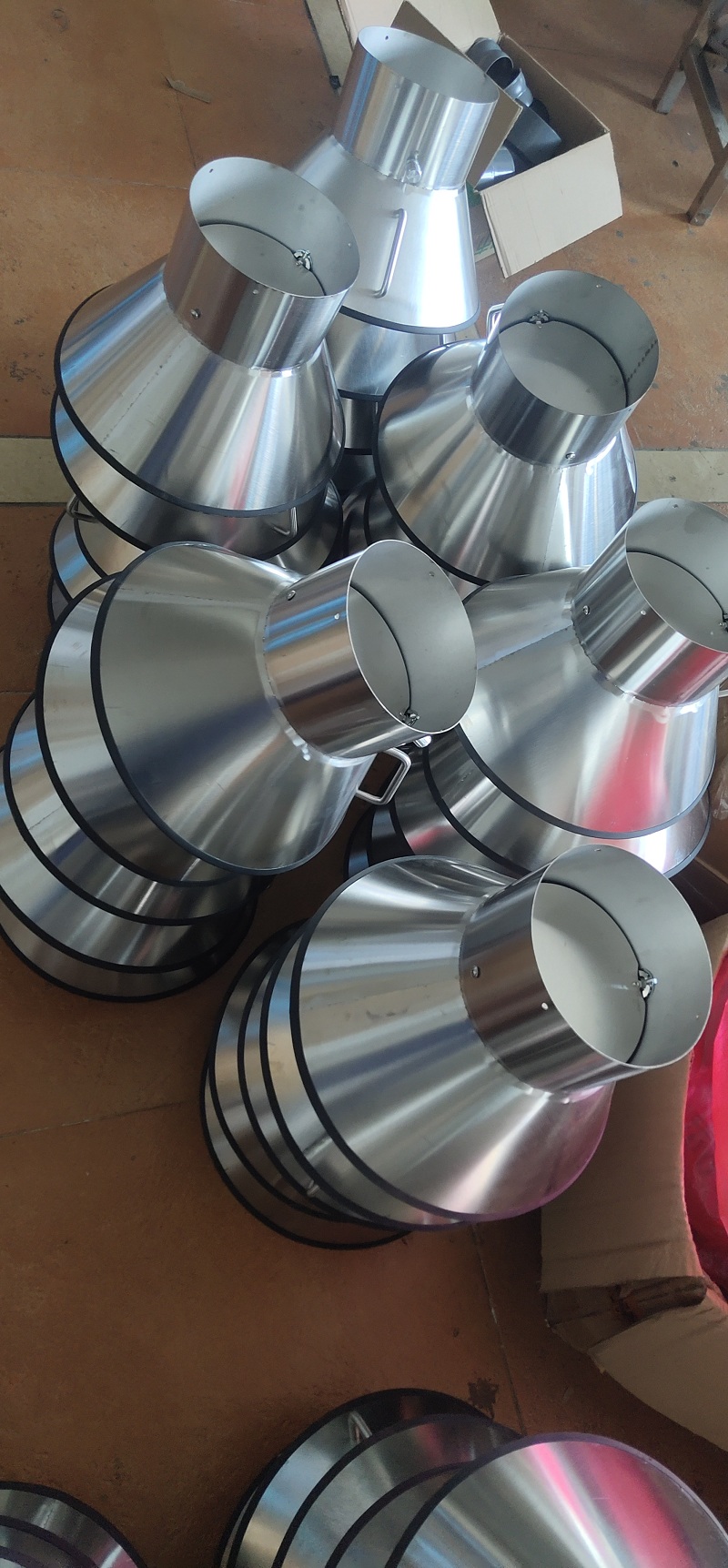 不锈钢吸烟罩工业焊接流水线焊锡排烟废气设备通风除尘集气罩子 银色