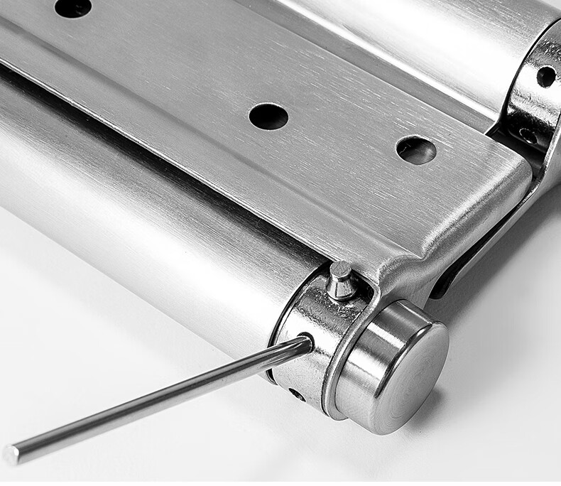 不锈钢弹簧合页内外开自由双开门合页双向牛仔门闭门器万向铰链 黄色