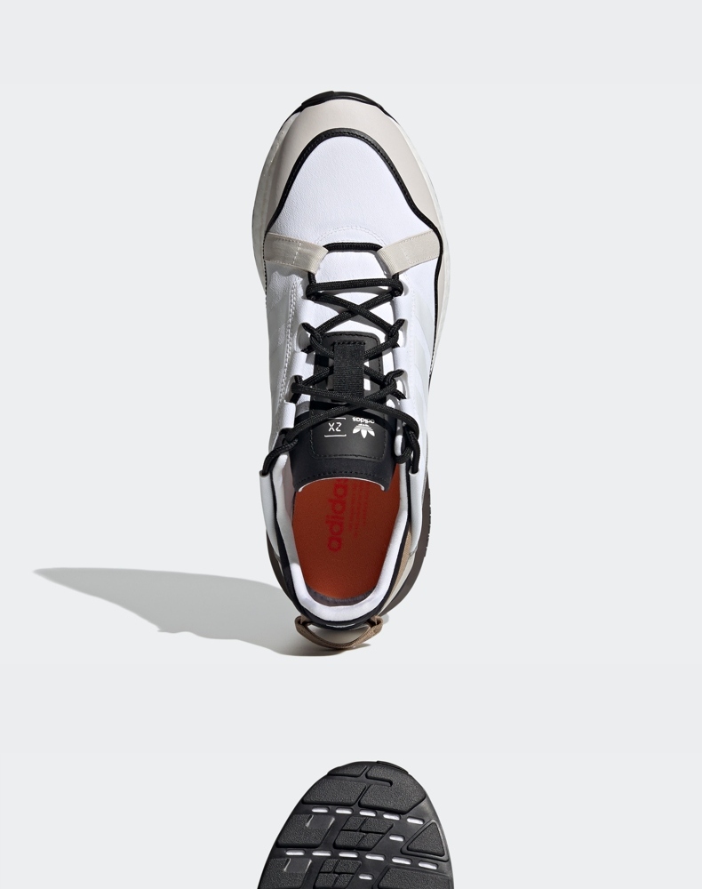 阿迪达斯官网 adidas 三叶草 ZX 2K BOOST PURE 男女低帮休闲跑步鞋G57962 白/深米色/黑/棕 42(260mm)