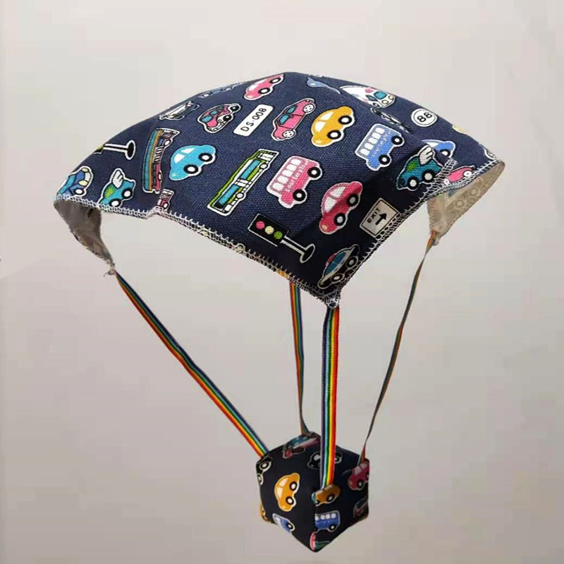 幼儿园手工降落伞沙包子自制成品儿童空投玩具户外器材黄橙子伞30cm