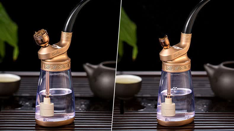 2022新 款【精选好货】烟卷烟2用水烟斗清洗型循环水烟袋烟嘴烟袋锅旱