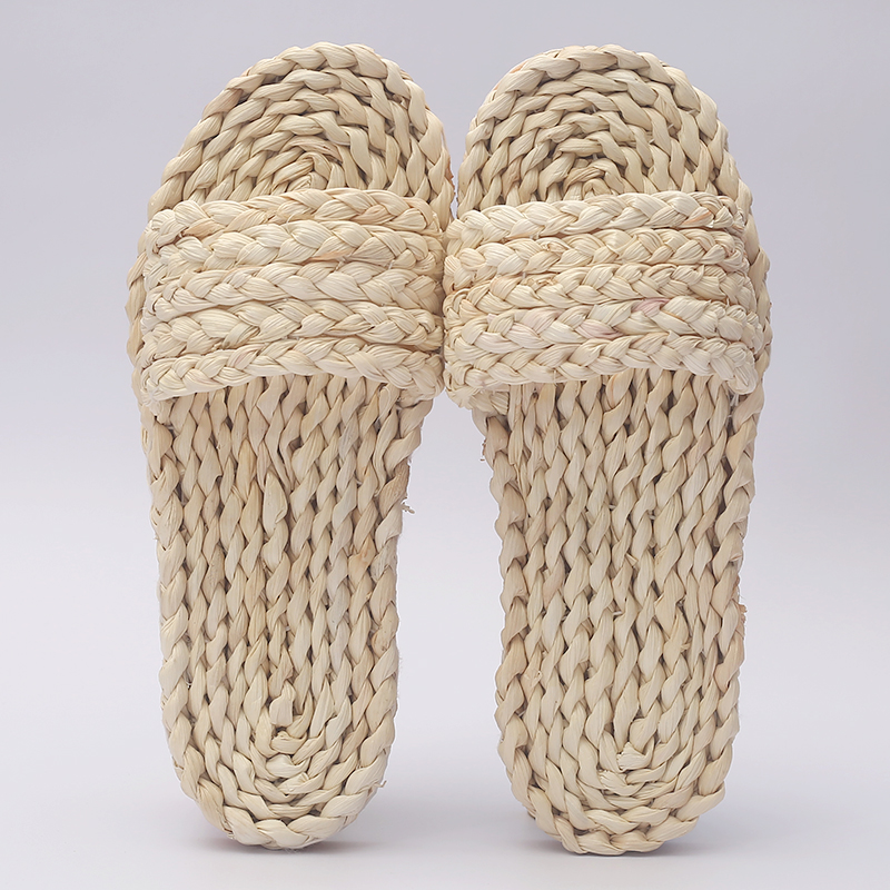 zhio 草鞋藤草拖鞋手编玉米皮拖鞋植物凉拖男女情侣防滑室内春秋夏潮