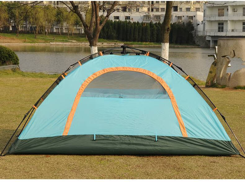 轻量徒步登山帐篷 单人帐篷户外野外野营自动速开便携1人防暴雨钓鱼