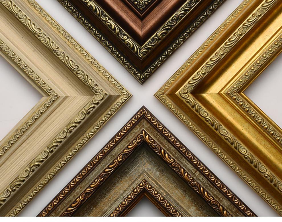 油画框外框十字数字画框边条装裱大尺寸复古相框架挂墙喜嘉华9485复古