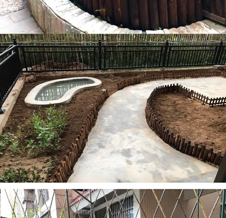 花池围栏防腐木栅栏花园围栏户外庭院花坛插地小篱笆室外装饰木桩围墙