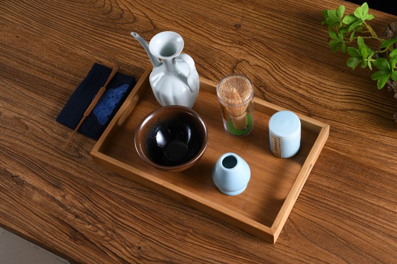 9,点茶茶粉25克8,陶瓷茶粉罐7,茶筅立6,竹制茶