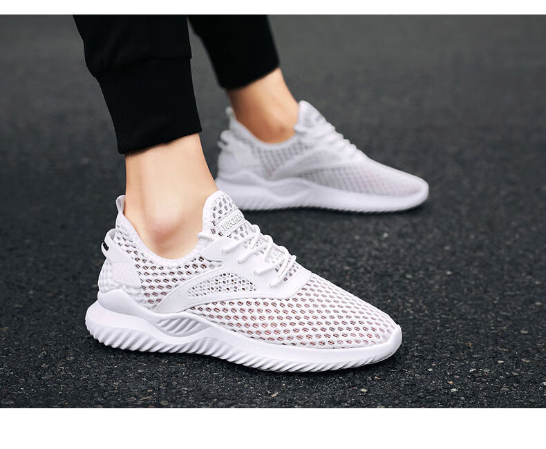 网眼鞋男男鞋新款休闲运动飞织鞋子透气网鞋百搭男士大网眼潮鞋子跃臣