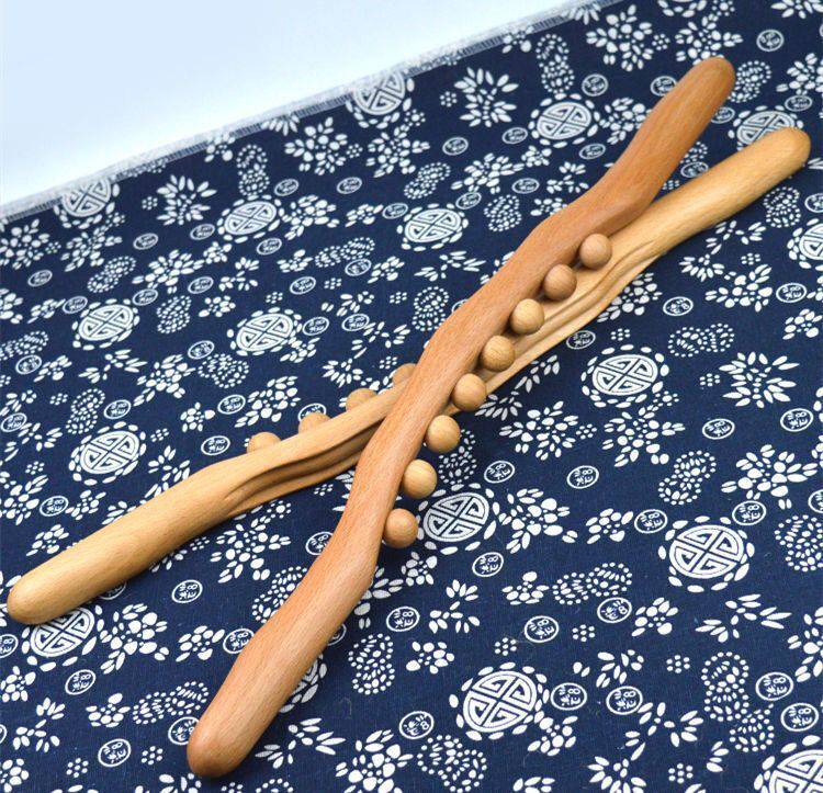 榉木锻炼按摩棒 艾迪光八珠榉木棒升级版8珠锻炼棒全身按摩赶擀筋棍全