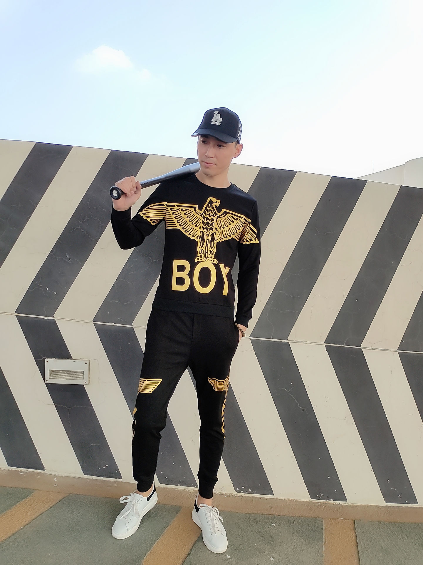 6015century boy英版伦敦潮牌boy男士春秋季卫衣两件套男装潮流