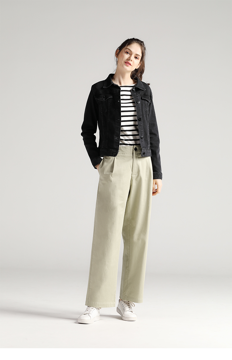 【2020春夏新品】艾米恋纯棉休闲裤垂感阔腿裤子女春春季2020新款宽松