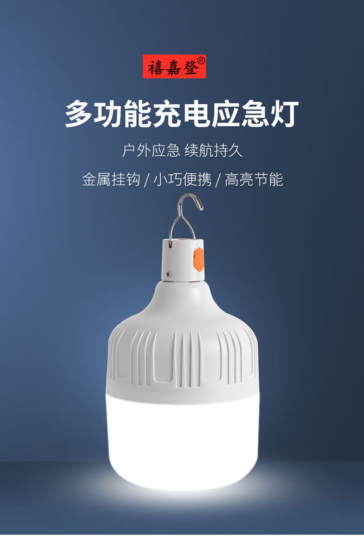 led充电式灯泡家用停电应急灯usb充电户外露营防水夜市摆地摊灯泡白光