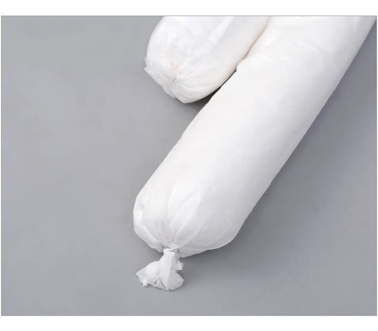 工业吸油索围油栏吸油棉条吸油拖栏吸油毡吸油袜76cm12m定制大白索